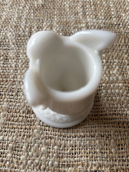 Vintage Westmoreland Milk Glass Owl Toothpick Holder