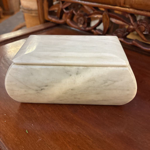 Vintage Alabaster Trinket Box 4 x 3