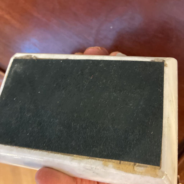 Vintage Alabaster Trinket Box 4 x 3
