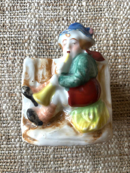 Vintage Musician Figurine Planter/Match Holder