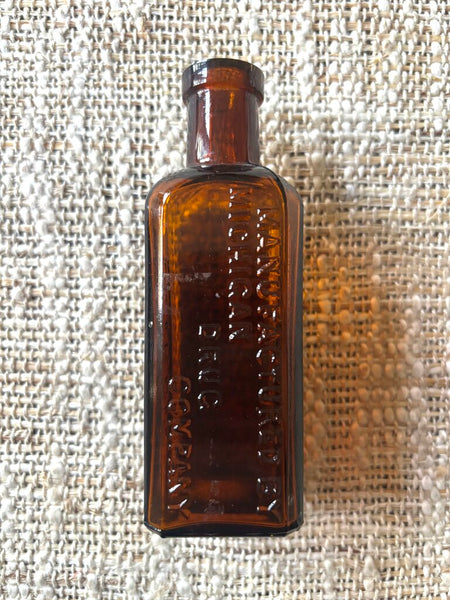 Bryant's Root Beer Extract Bottle Vintage Amber Glass Bottle Detroit Michigan