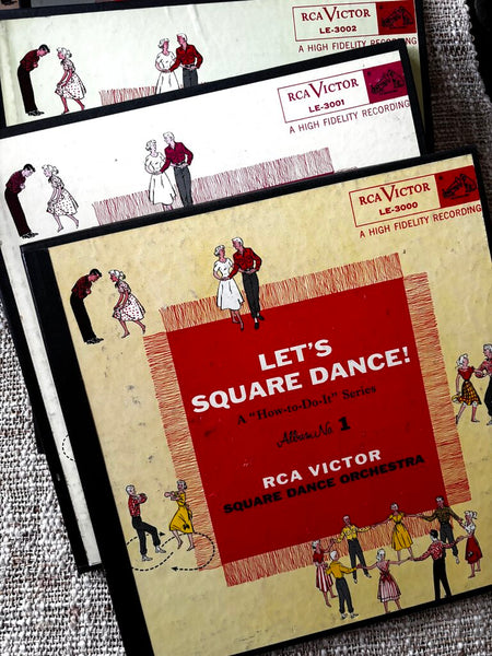 RCA Victor Let's Square Dance 5 Record Set 33rpm w/Booklets