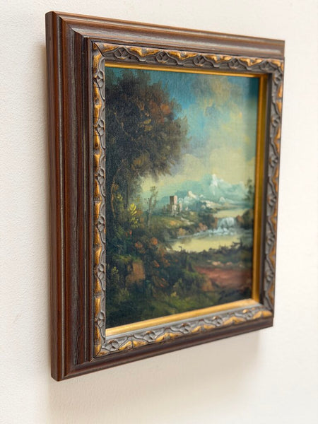 1616 Vintage Oil on Board Landscape