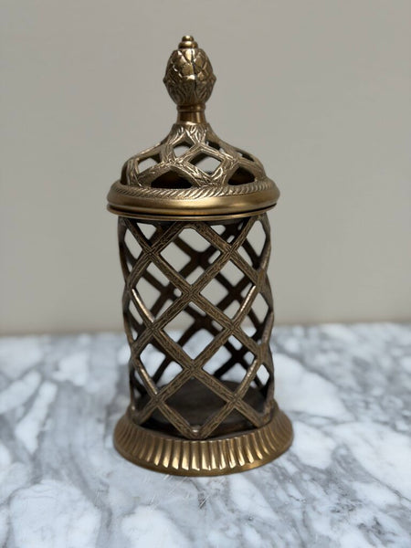 Brass Caged Canister (no glass)