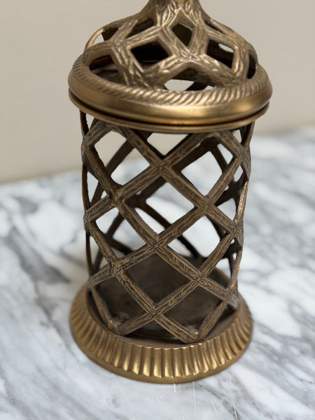 Brass Caged Canister (no glass)