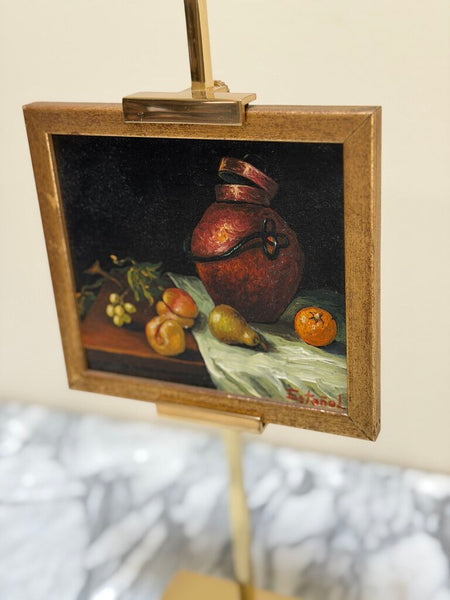 1663 Mini Still Life w/ copper jug and Fruit