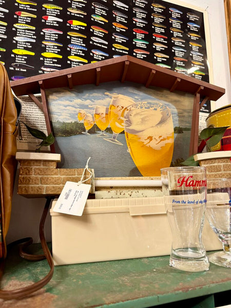 JFV ~ Vintage Hamm's Beer sign ~ sold as is .