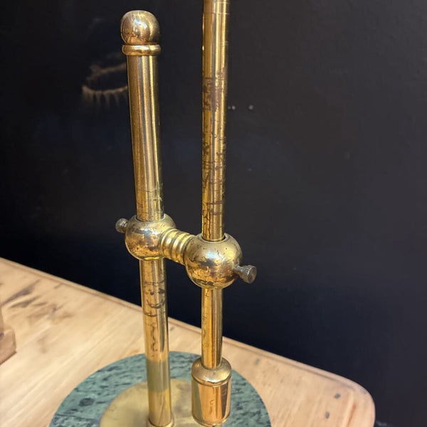 Vintage Brass Magnifying Glass on Marble Stand 13"w x 5"