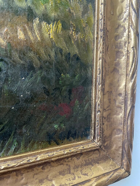 Moxie - Old Landscape Painting On Canvas - 15.5 x 25.5