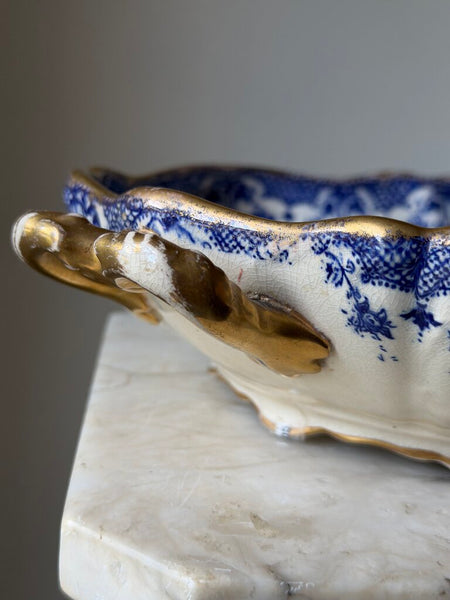 1560 Circa 1890 William Alsager Adderley Blue/Gold Dish