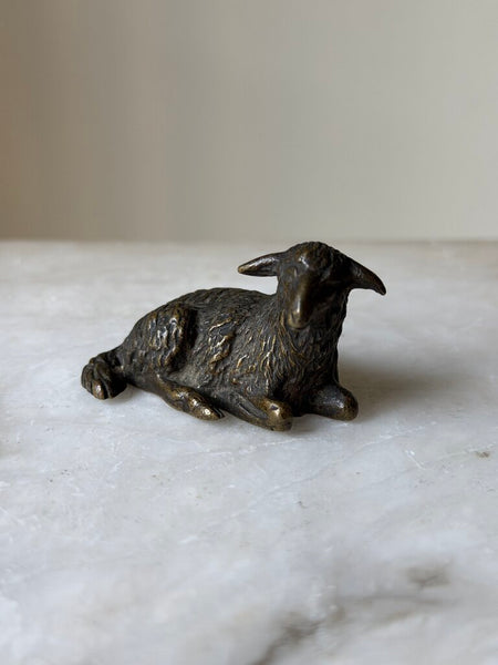 1848 Miniature Heavy Austrian Bronze Lamb