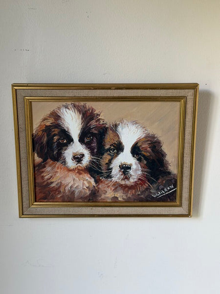 1890 Vintage French Dog Painting