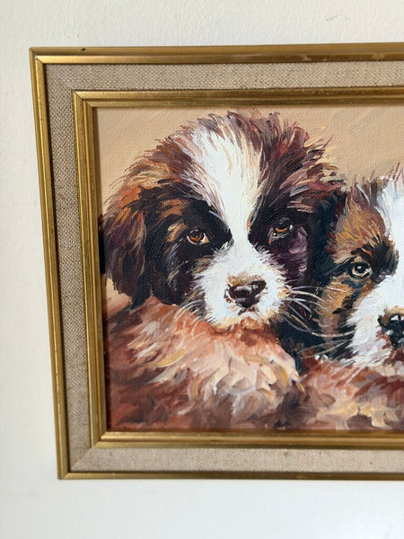 1890 Vintage French Dog Painting