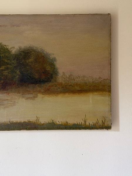 1887 Antique Landscape Oil on Canvas