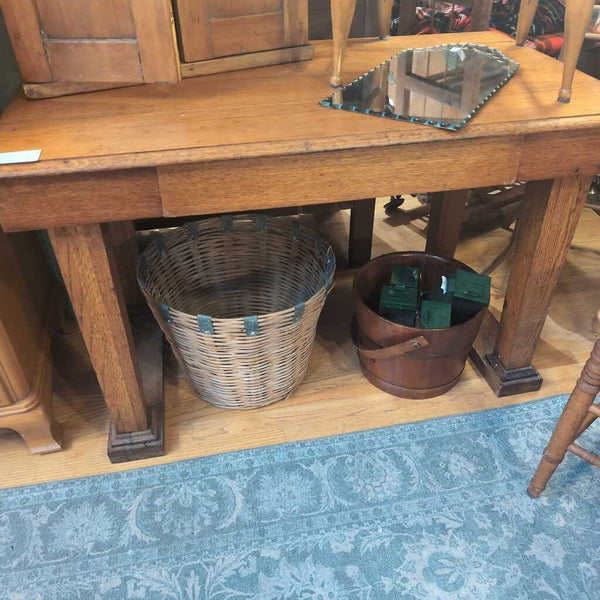 Vintage Oak Library Desk with Drawer 45x25xl27 H STORE PICK UP