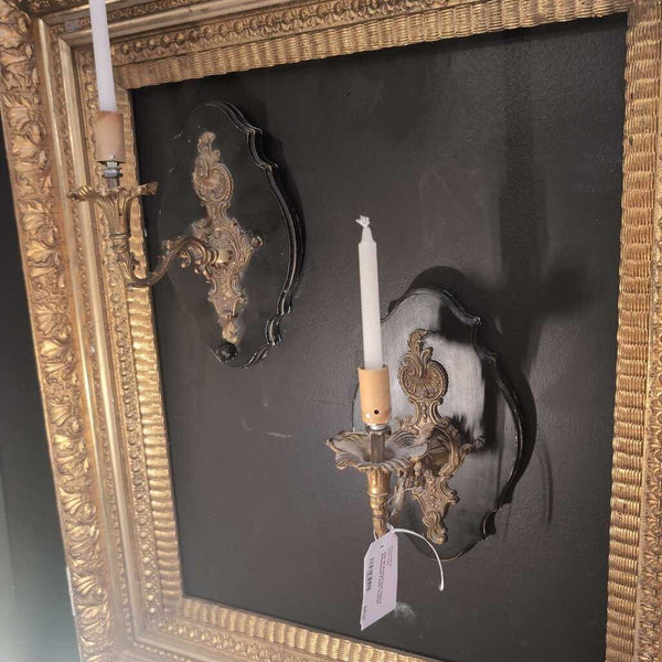 Pair Of Pretty.French Inspired Repurposed Candle Sconces