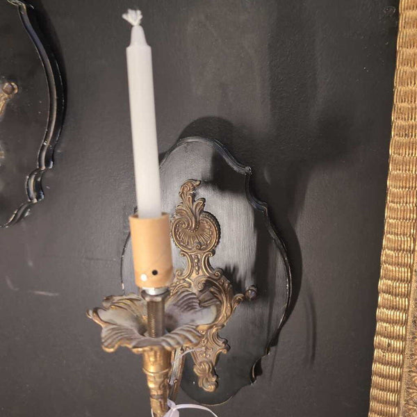 Pair Of Pretty.French Inspired Repurposed Candle Sconces