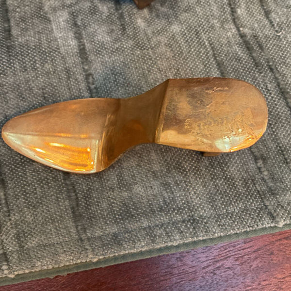 Vintage Brass HIgh Heel Shoe