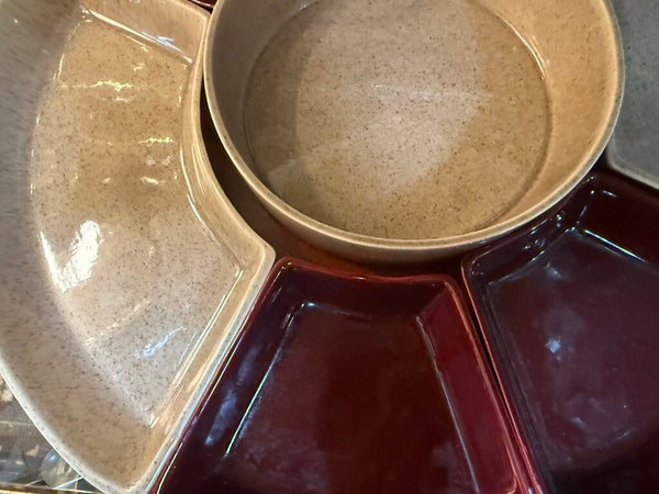 Brown and Cream Lazy Susan W1126