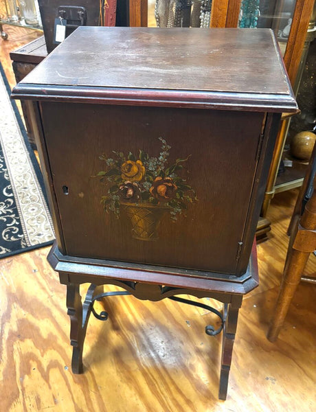 Antique Smoking Stand Cigar Humidor