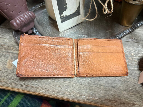 Vintage Leather Deer Bifold Wallet