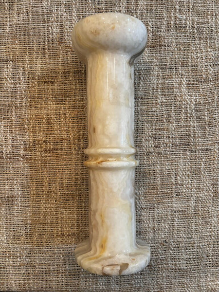 Vintage Onyx Votive Candle Stand 12H