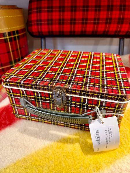 JFV ~ Vintage plaid lunchbox