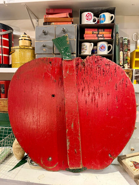 JFV ~ Vintage Apple Orchard cut out apple sign .32" by 36" IN STORE PICKUP ONLY
