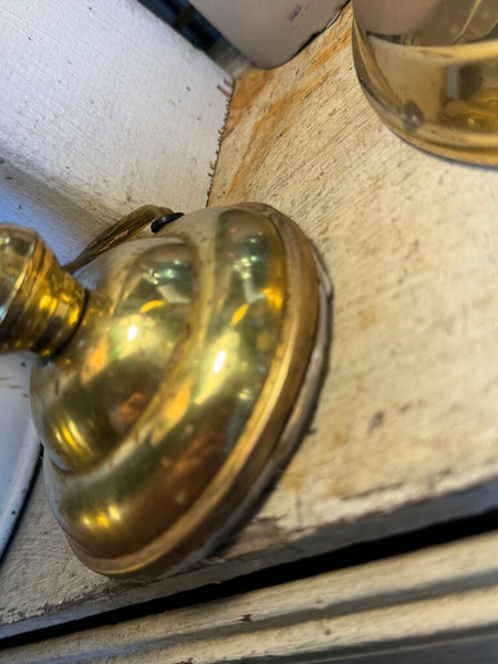 Vintage small/mini 8" tall bankers lamp green glass shade perfect countertop / under cupboard size (base as found)