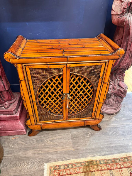 Vintage Bamboo Cabinet, 27"X24"X12.5" (in-store pick up only)