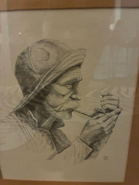 Vintage "Old Salt" Sea Captain 13 x 15