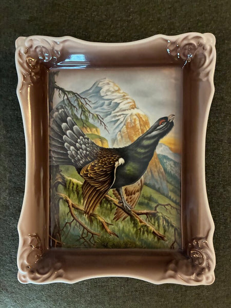 Vintage Gerold Porzellan Made in Germany Pheasant Wall Hanging 8" x 10"