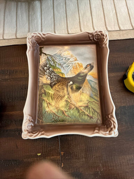 Vintage Gerold Porzellan Made in Germany Pheasant Wall Hanging 8" x 10"