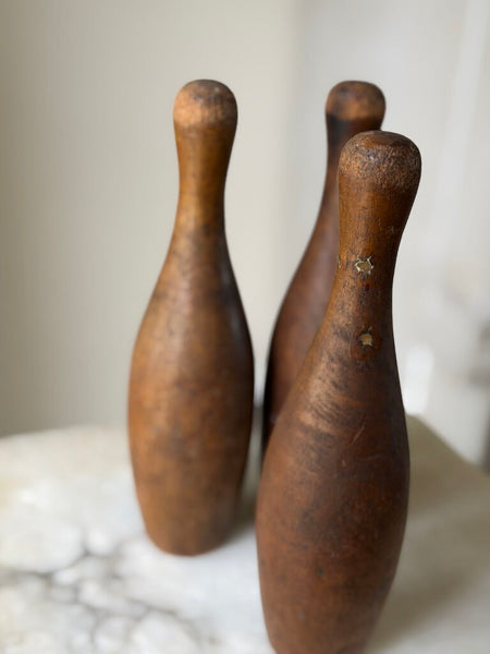 0215 set of 3 primitive bowling mini bowling pins