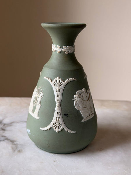 1719 Sage Green Wedgewood Bud Vase
