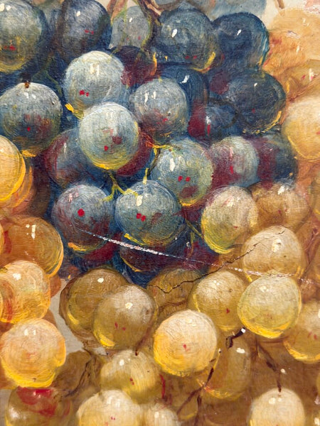 1820 Grape Still Life Oil on Canvas