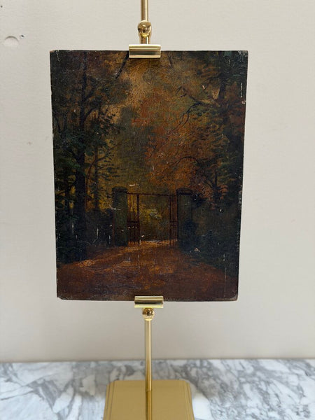 1629 Antique Autumn Scene Oil on Panel