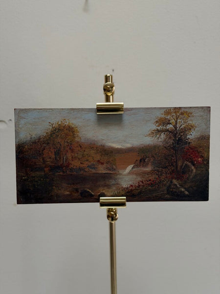 1661 Antique Oil on Wood Panel of Autumn Landscape