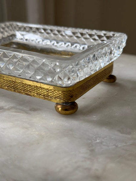 Brass and Glass Soap Dish