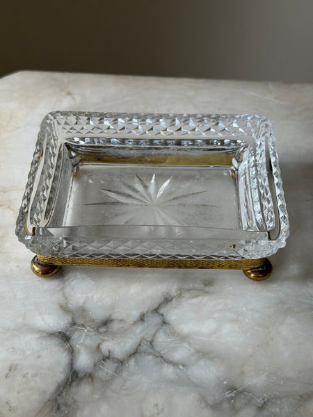 Brass and Glass Soap Dish