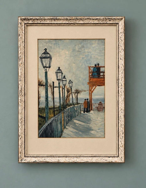 16" x 21" Vintage 1954 Terrace and Observation Deck at the Moulin de Blute-Fin Framed Art