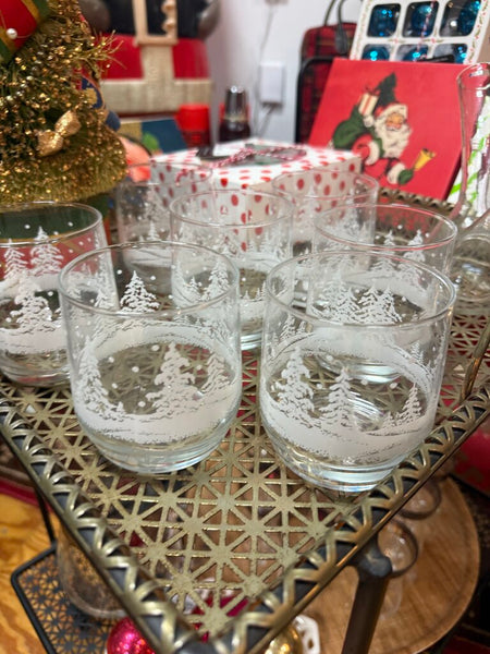 Set of 7 Winter Wonderland Glasses H4003