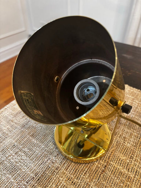 Vintage MCM Brass Wall/floor Spotlight