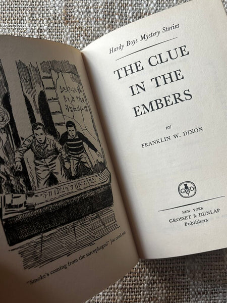 HARDY BOYS The Clue in the Embers Franklin W. Dixon Vintage Hardcover 1955