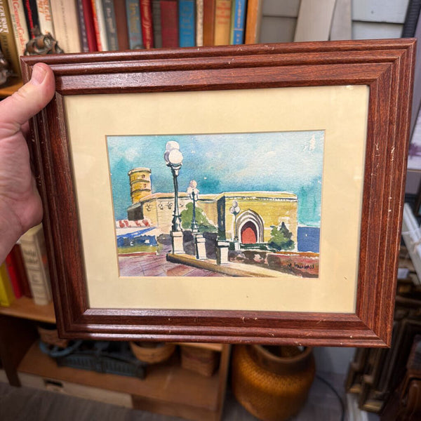 Framed Watercolor, signed M. Golla-Gass