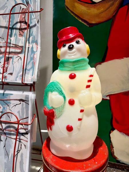 JFV ~ Vintage Snowman Blowmold - as is