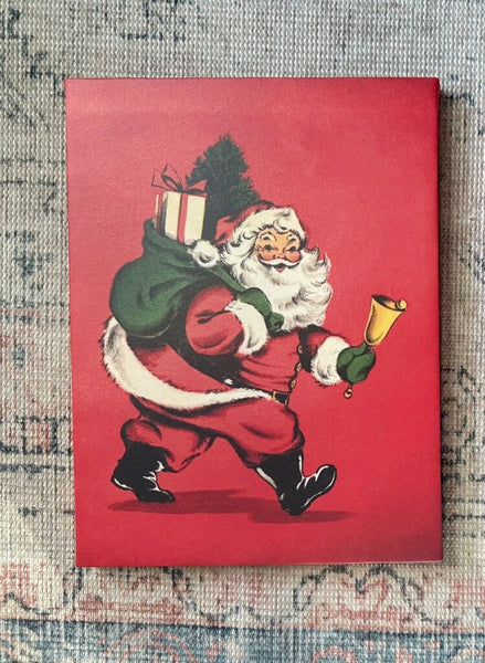 Vintage Santa Print on Wrapped Canvas 16"x12" H4083