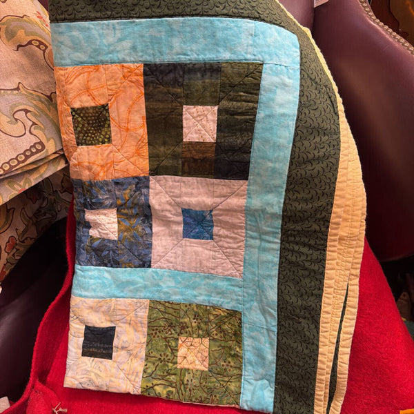 Handmade Patchwork Quilt, 46"X34"
