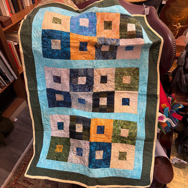 Handmade Patchwork Quilt, 46"X34"