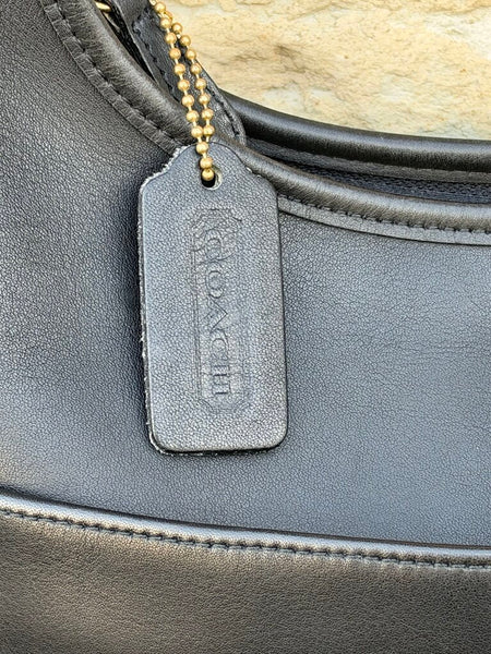 Vintage Black COACH Leather Legacy Hobo Bag PRISTINE FIRM